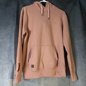 Kangol Pullover Hoodie Coral Pink Sweatshirt Men's Size S Cozycore Activewear